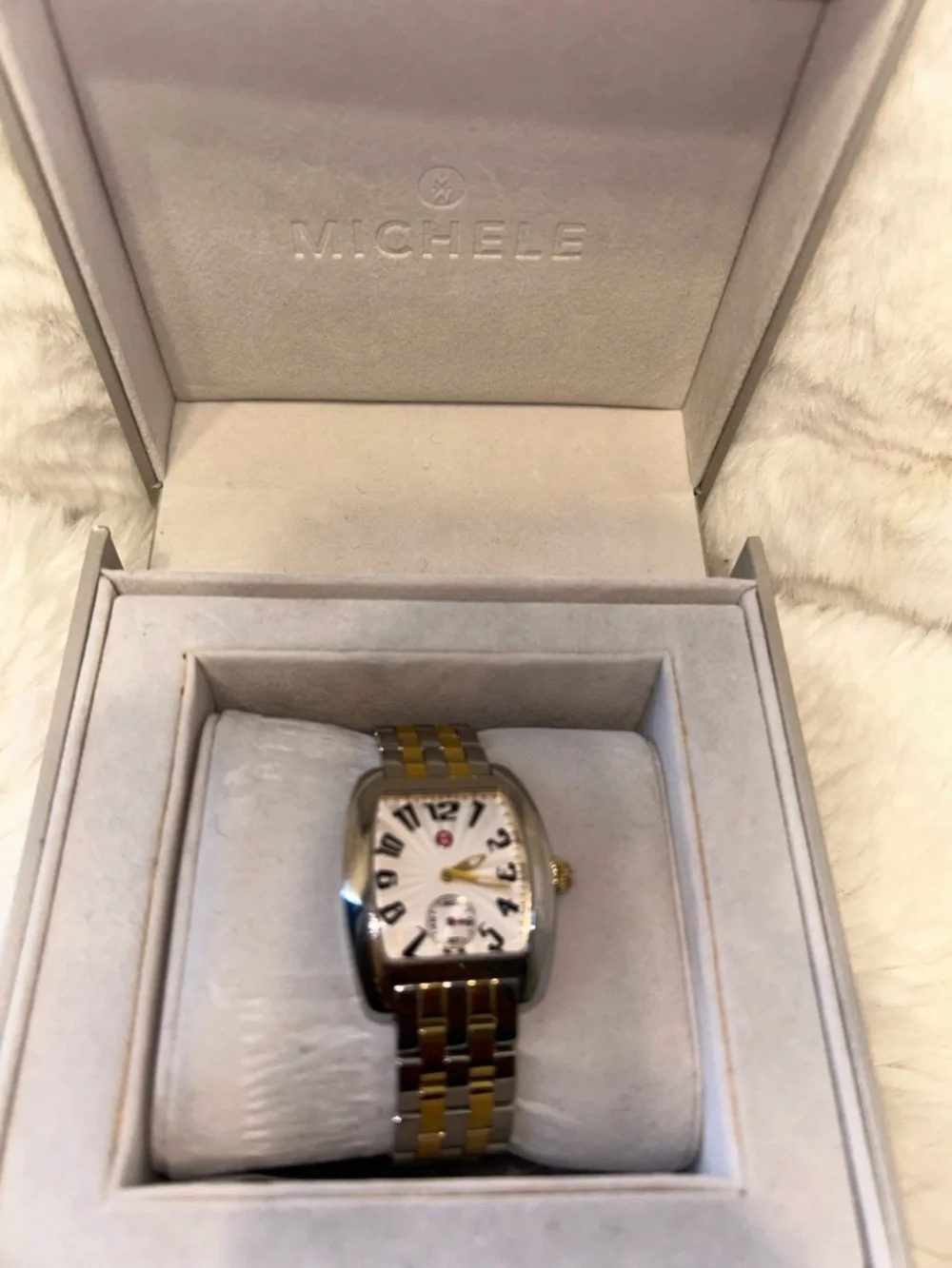 Michele Two-Tone Silver & Gold‎ Urban Mini Watch